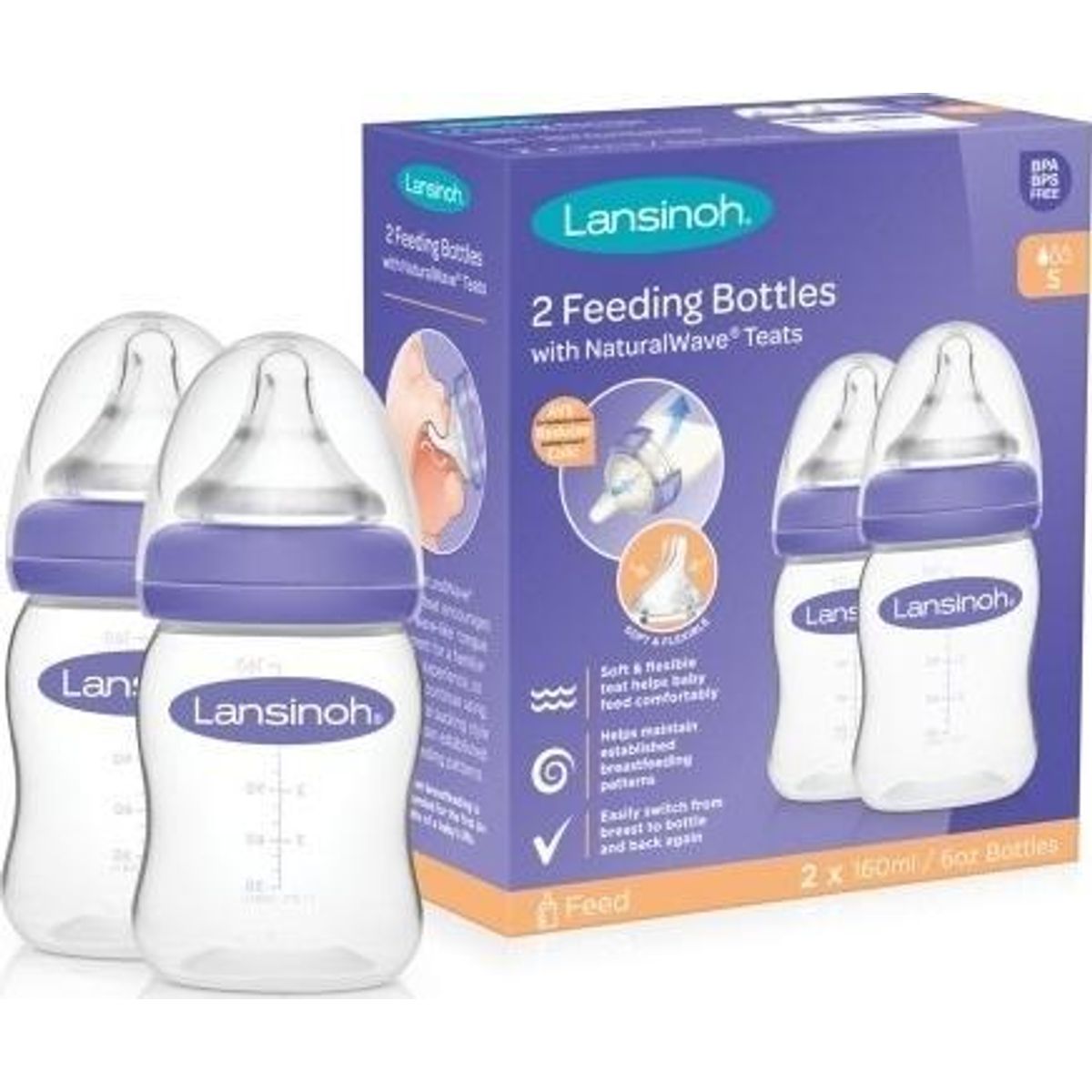 Lansinoh 75830 Bottle 160Ml X 2 + Sm.Nw Lansinoh