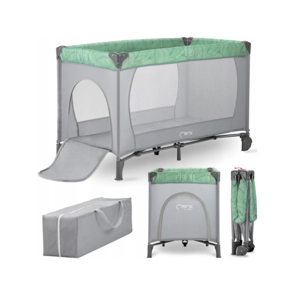 Momi Momi Belove Tourist Cot Folding Cot Grøn