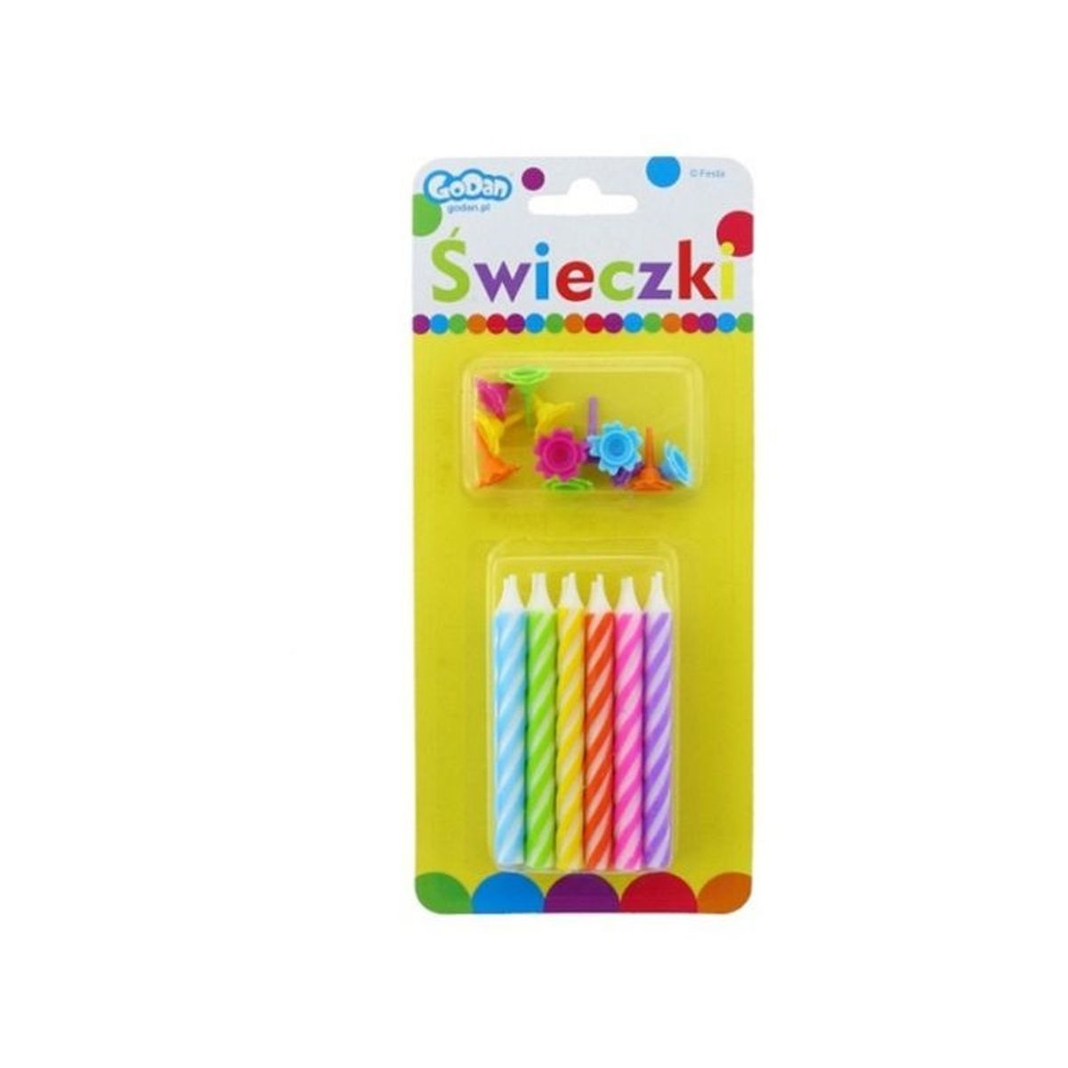 Godan Birthday Candles With A Spiral Pattern