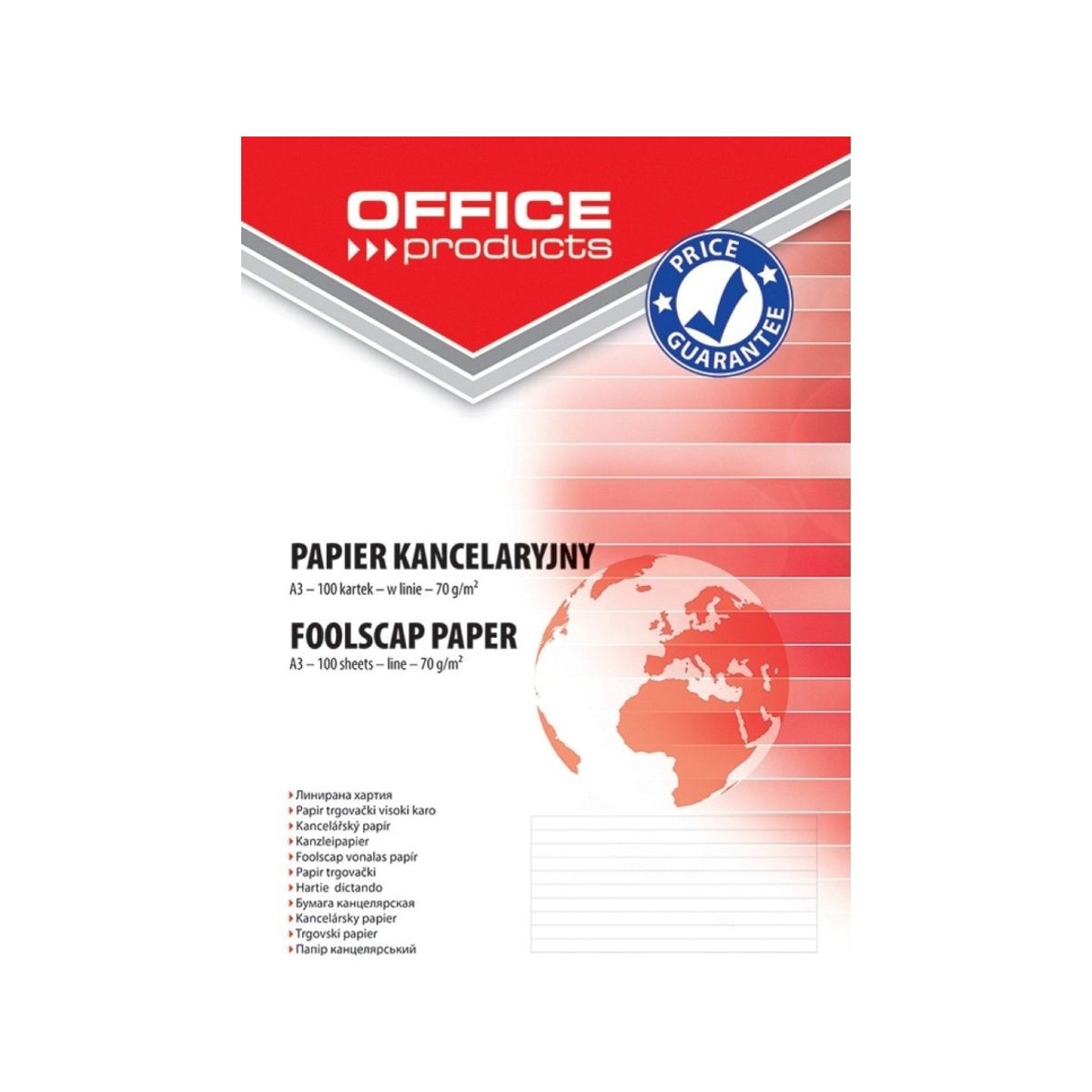 Office Products Papier Kancelaryjny Office Products, W Linie, A3, 100Ark.