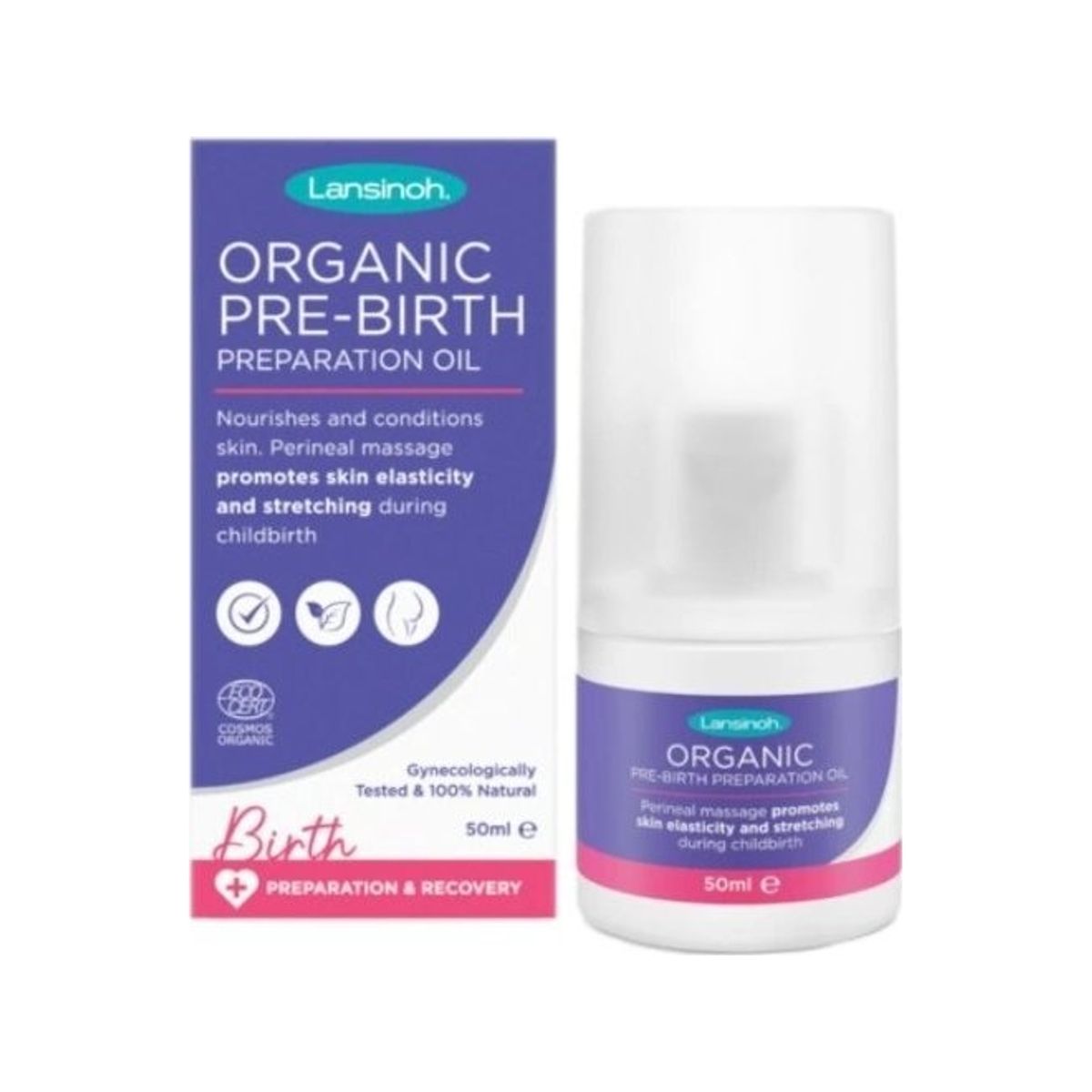 Lansinoh Pre-Natal Økologisk Perineal Massageolie 50Ml Pericare