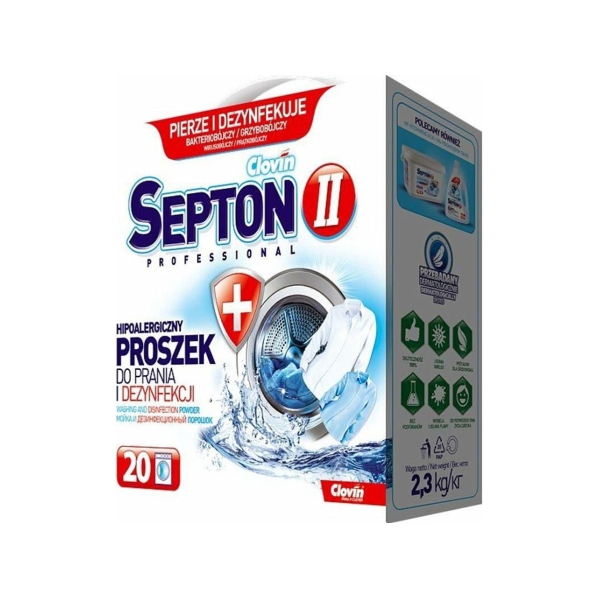 Clovin Proszek Do Prania Septon Ii 2,3 Kg Karton Clovin...