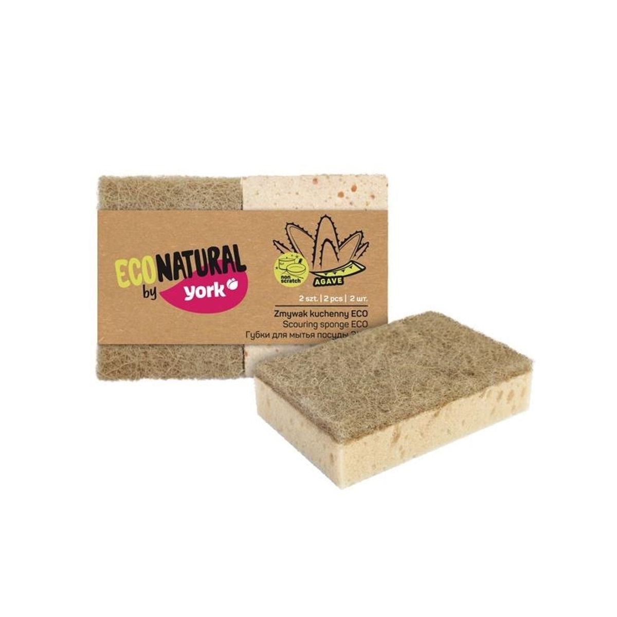 York Scouring Sponge Eco 2 Pcs 030200