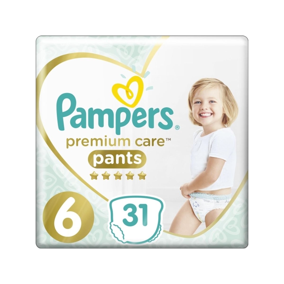 Pampers Bleer Pants Premium Care 6, 15+ Kg, 31 Stk.