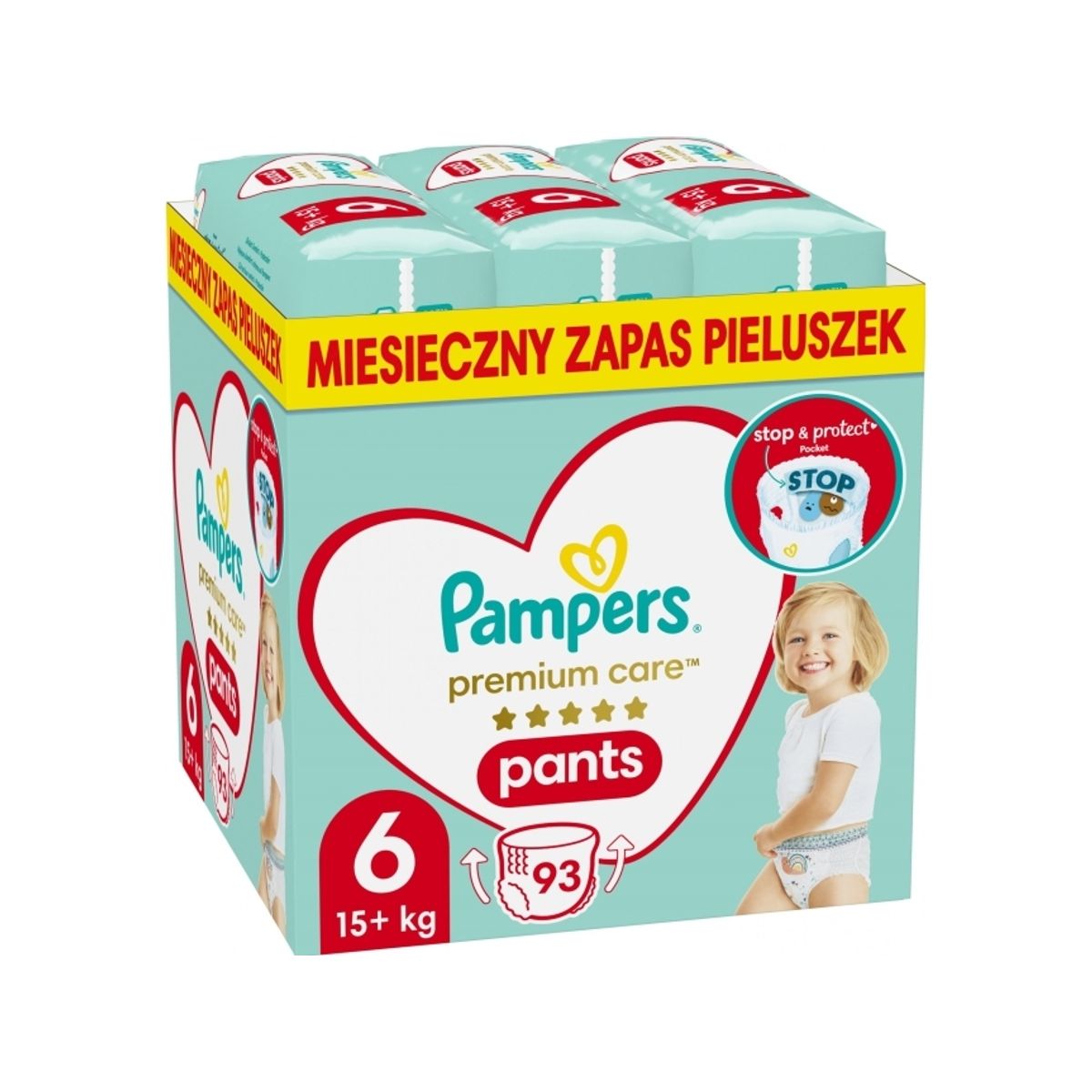 Pieluchy Pampers Premium Pants Mth Rozm 6 (15-25Kg) 93Szt