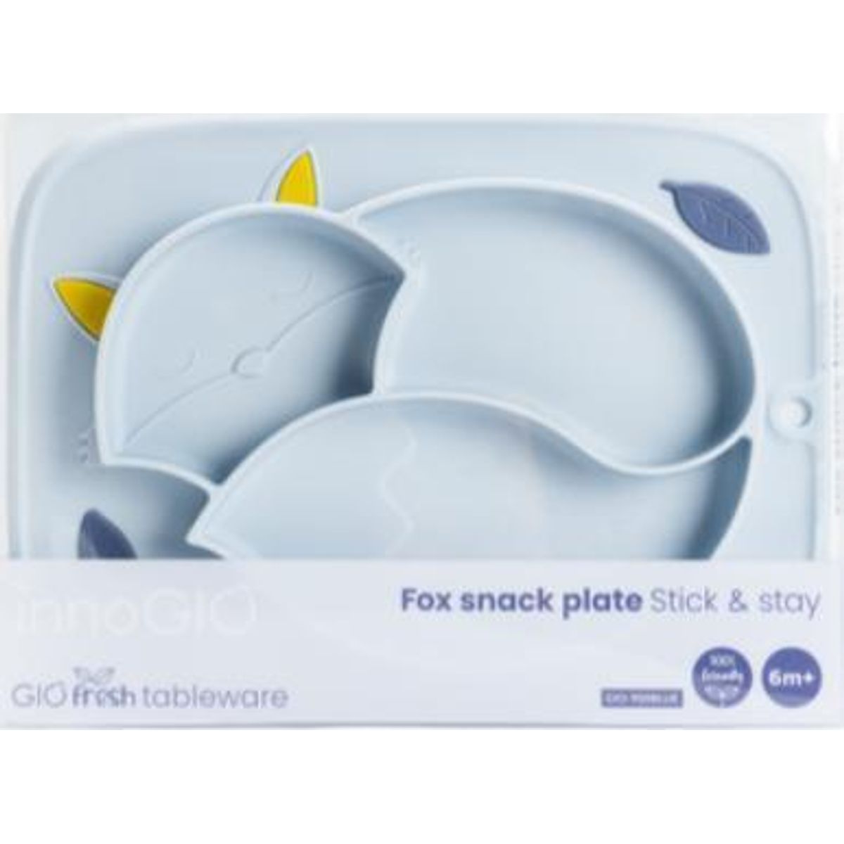 Innogio Snack Plate Giofresh The Fox, Blue, 6M +, Gio-900Blue