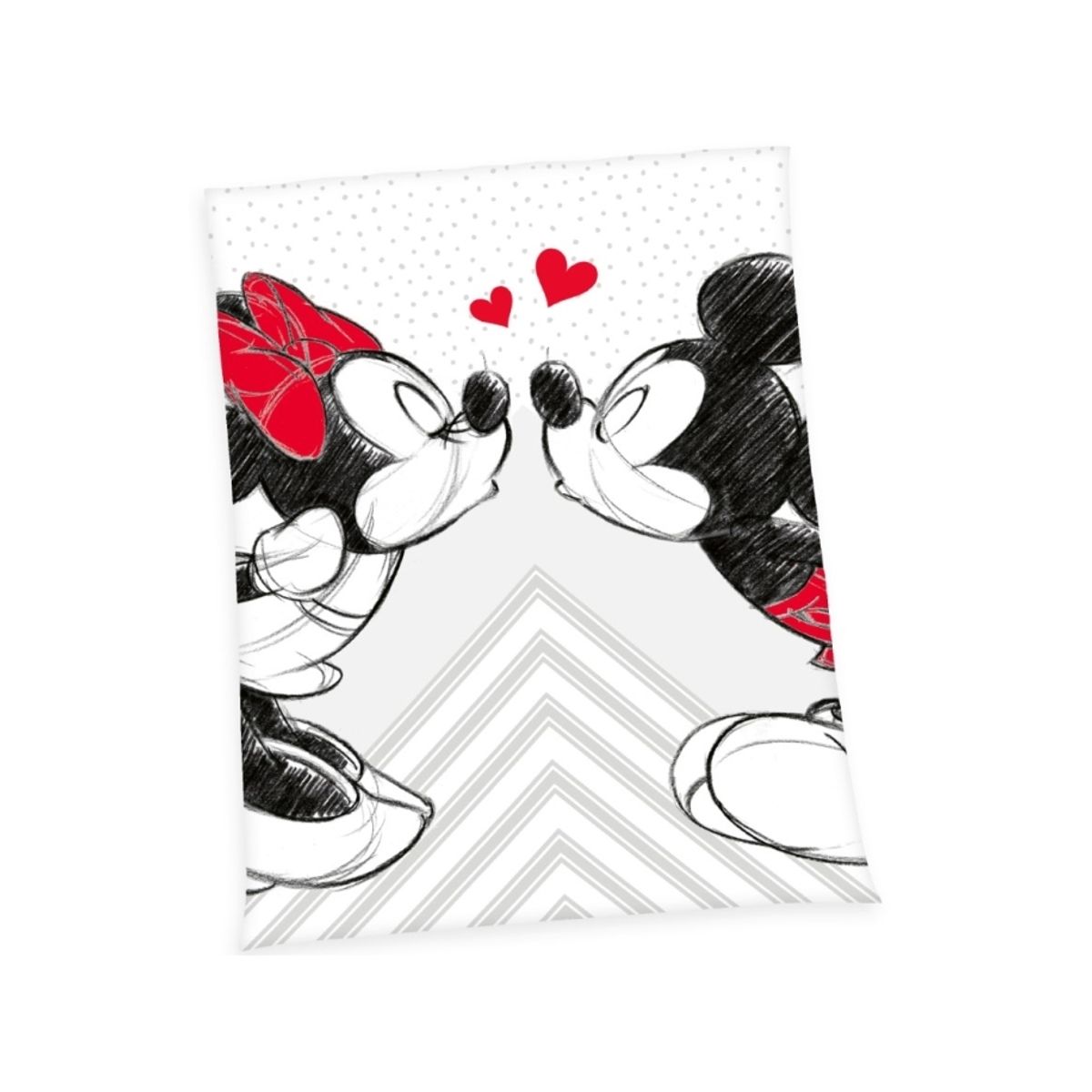 Mickey & Minnie Fleece Tæppe - 150 X 200 Cm