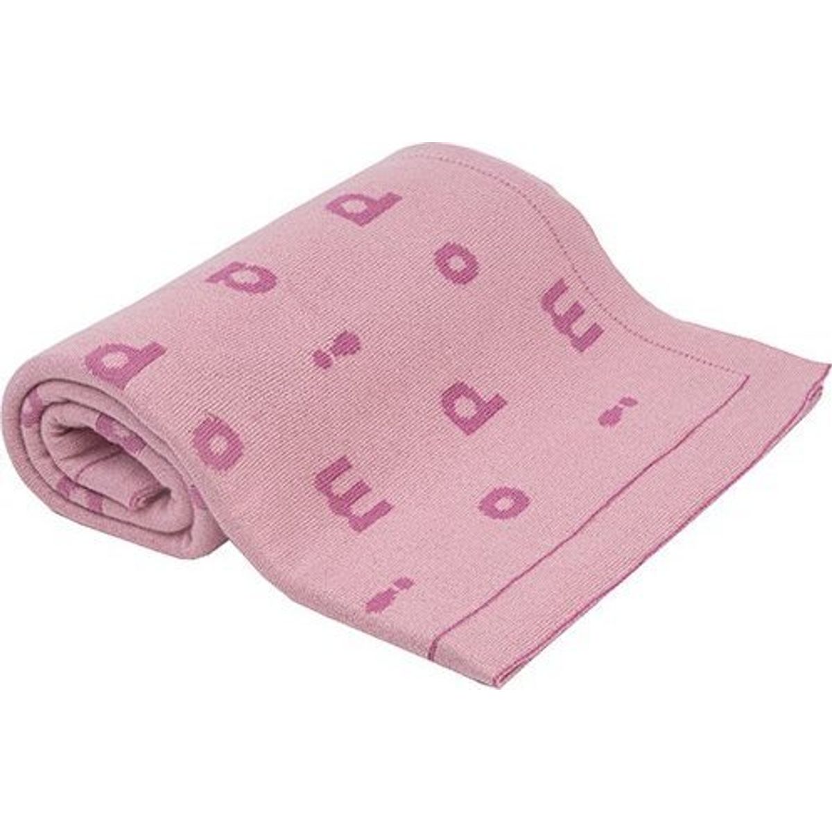 P!Apimo-Blanket 80X100cm Pink Letters Collection Handyblanky