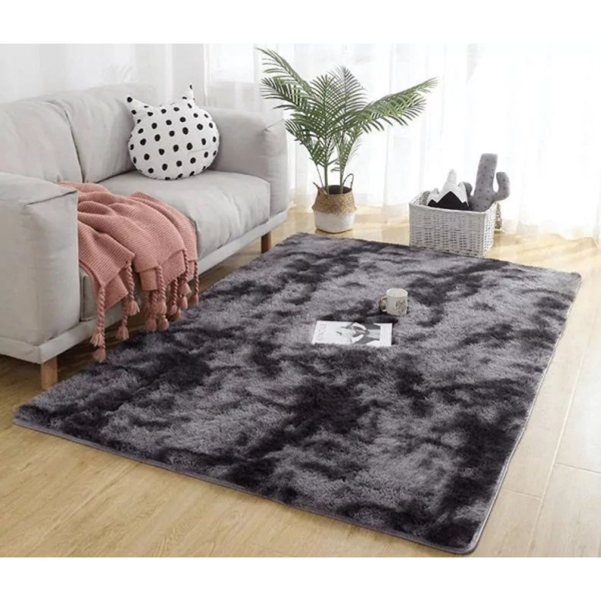 Strado Carpet Ombre Shaggy Strado 160X200 Ombregrey (Dark Gray) Universal