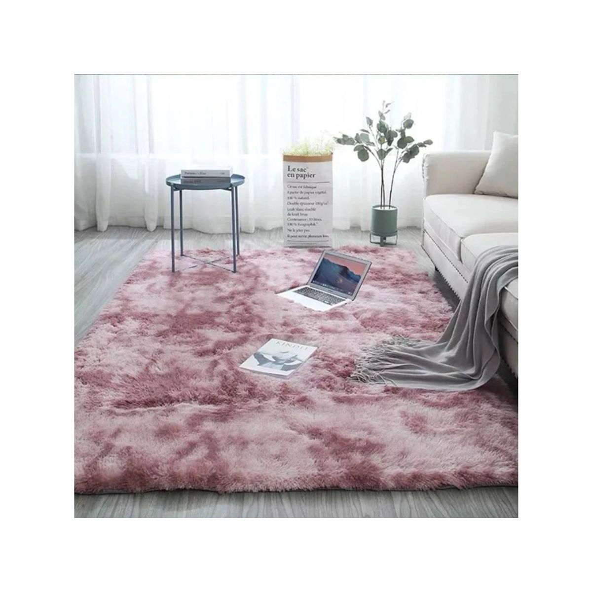 Strado Tæppe Ombre Shaggy Strado 160X200 Ombrepurple (Pink) Universal