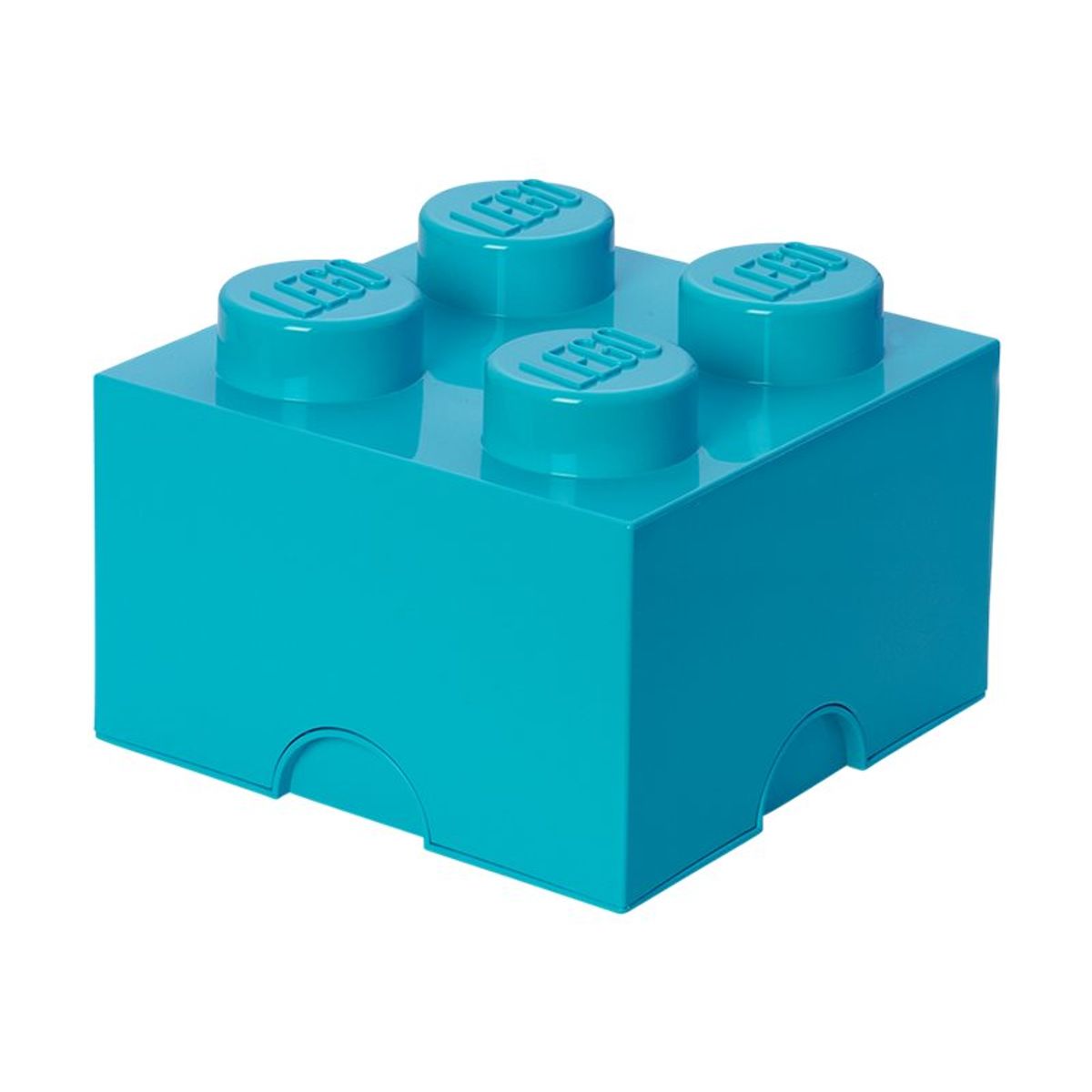 Lego Storage Brick 4 - Opbevaringsboks - Medium Azur