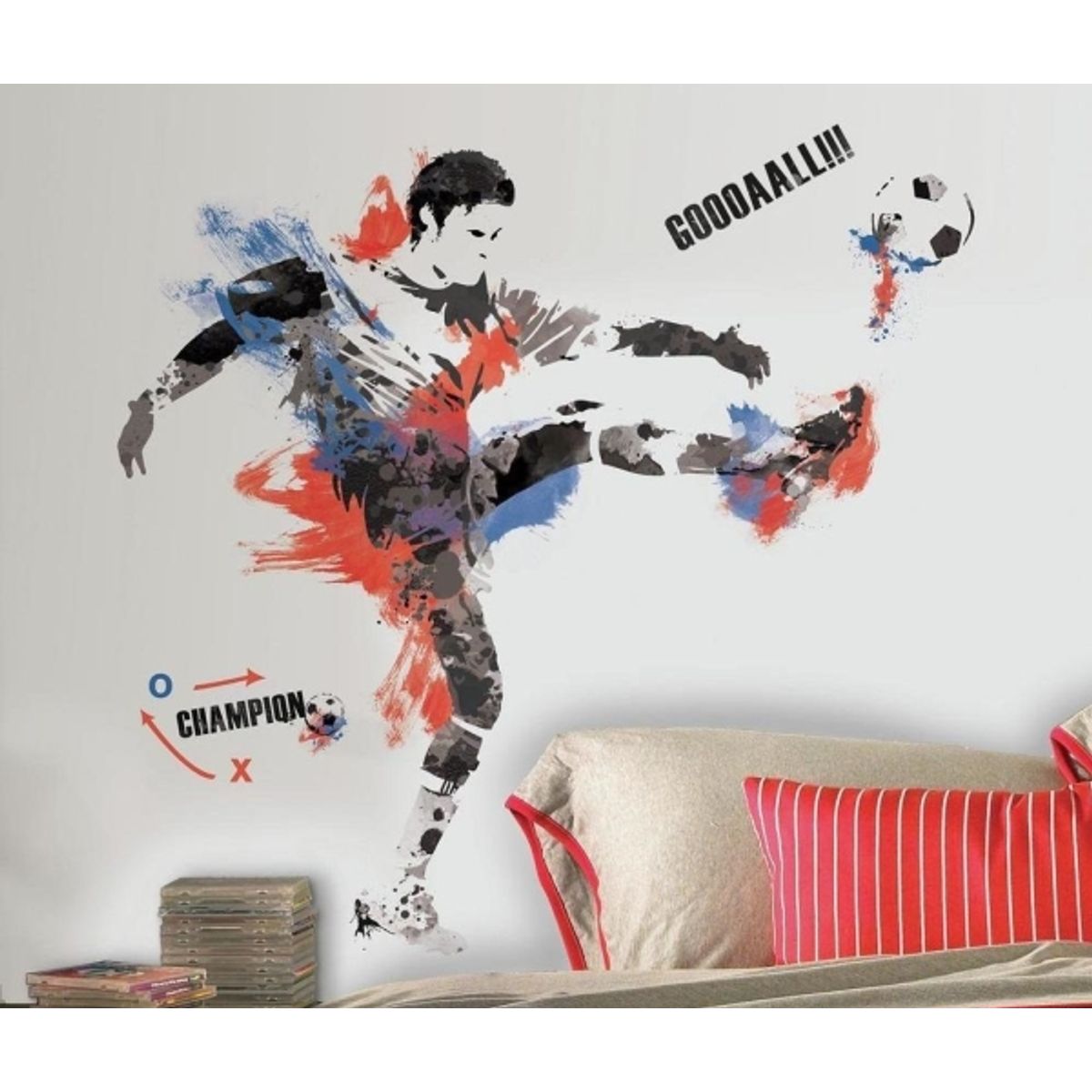 Fodboldspiller Gigant Wallsticker