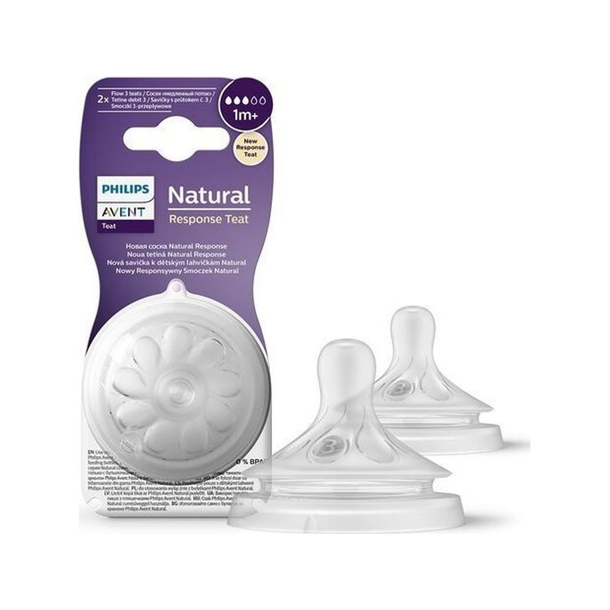 Avent Smoczek Do Butelki Natural Response 3, 1 M+ Scy963/02