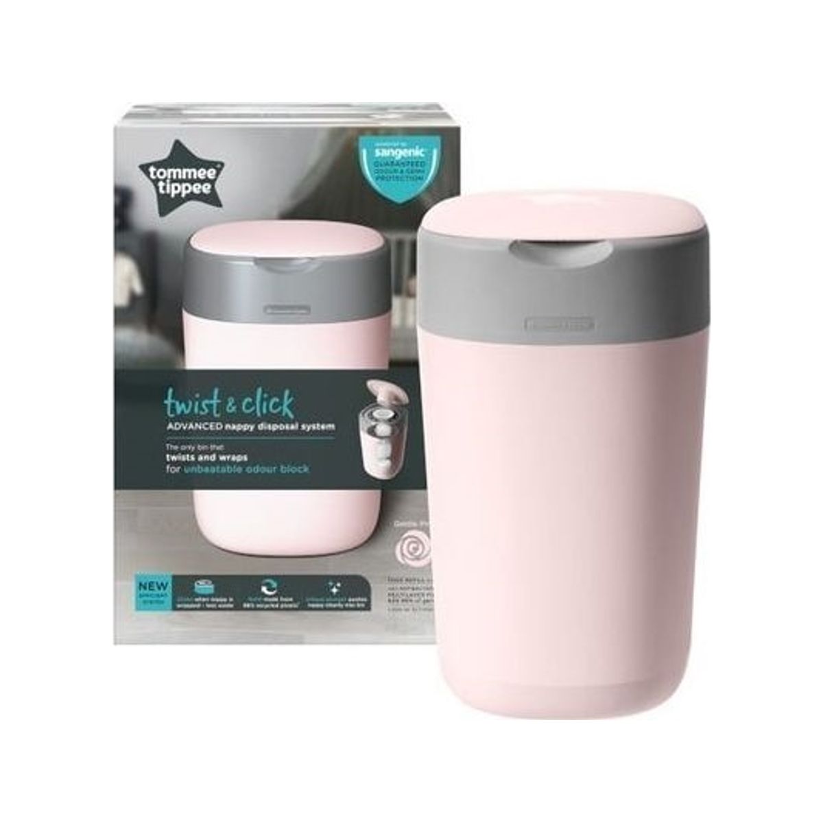 Tommee Tippee Sangenic Twist&Amp Click Blebeholder, Pink, 85100202