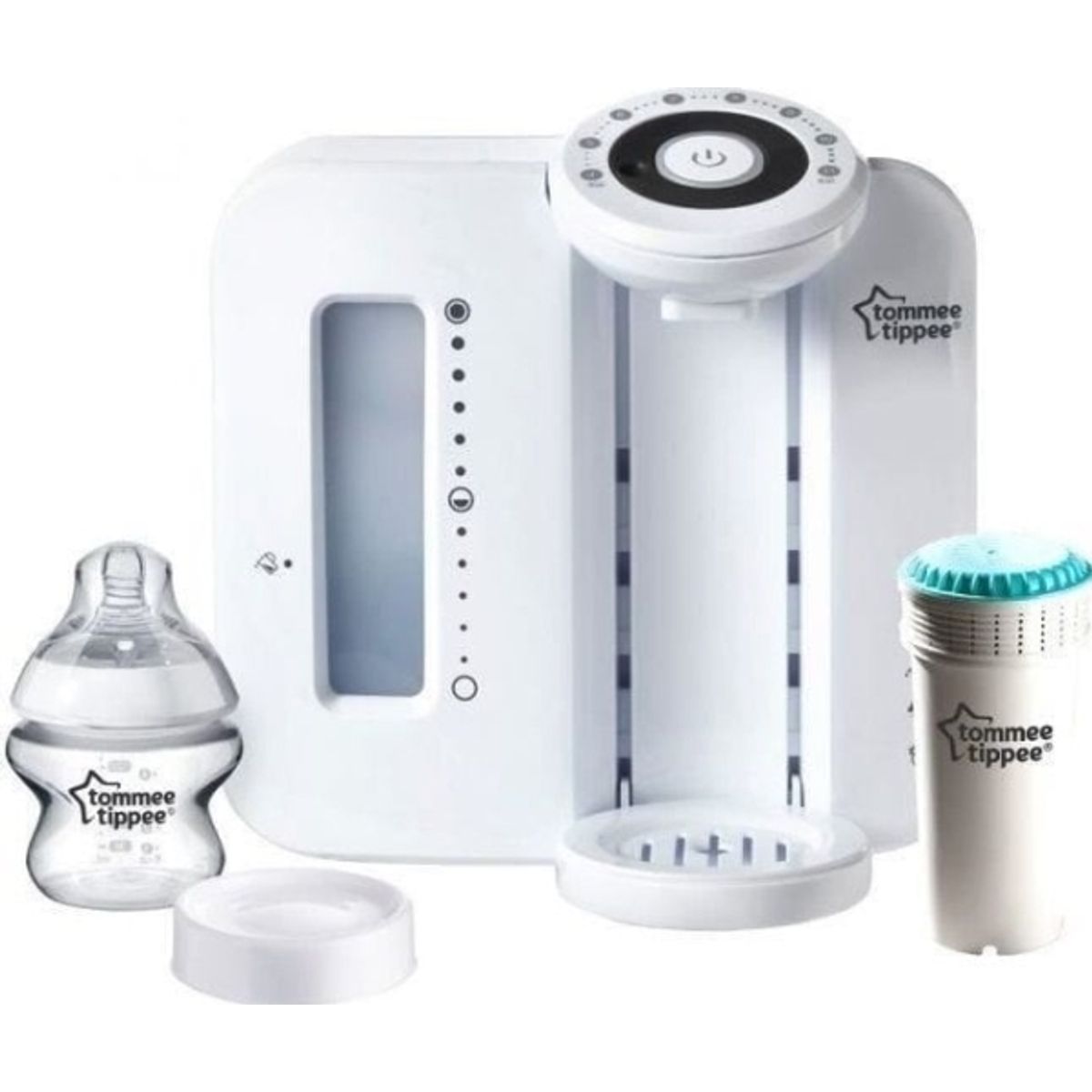 Tommee Tippee Tommee Tippee Perfect Prep Flaskevarmer - Ny Hot Shot-Funktion - Hvid