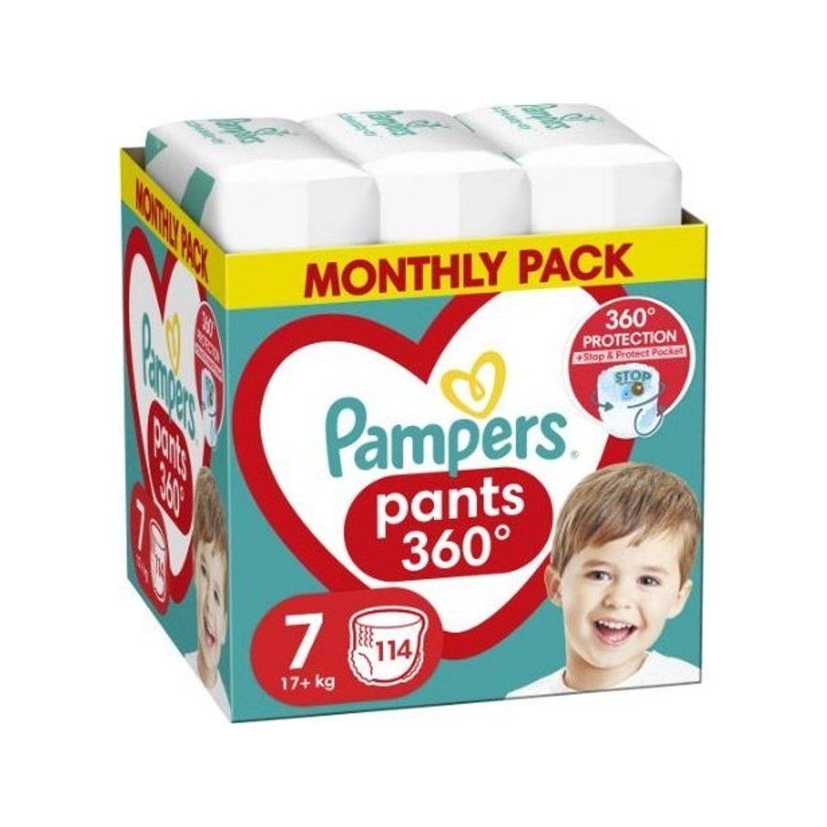 Pampers Bleer Pampers Pants 7, 17+ Kg, 114 Stk.