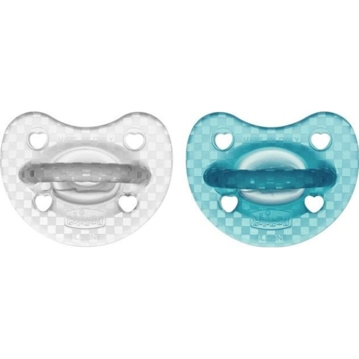 Chicco_Physioforma Luxe Silicone Pacifier 16-36M Blue, Clear 2Pcs.