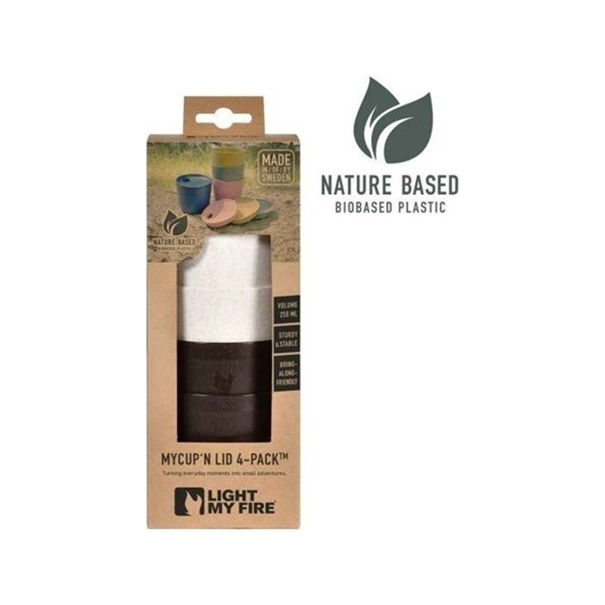 Light My Fire Light My Fire Mycup`N Lid Short 4-Pack Cocoa Cream