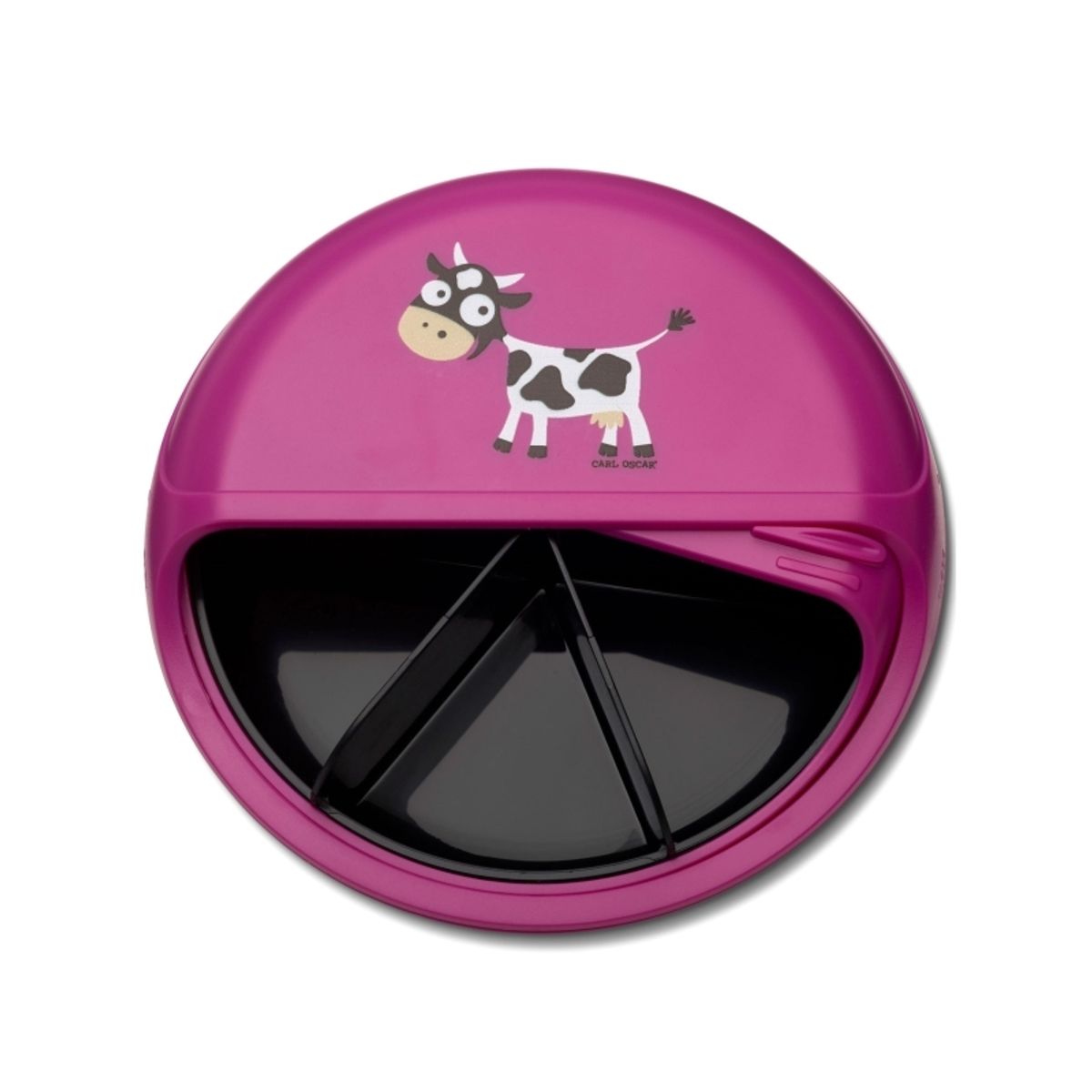 Carl Oscar Snackbox - Bentodisc - 18 Cm - Purple / Cerise Cow