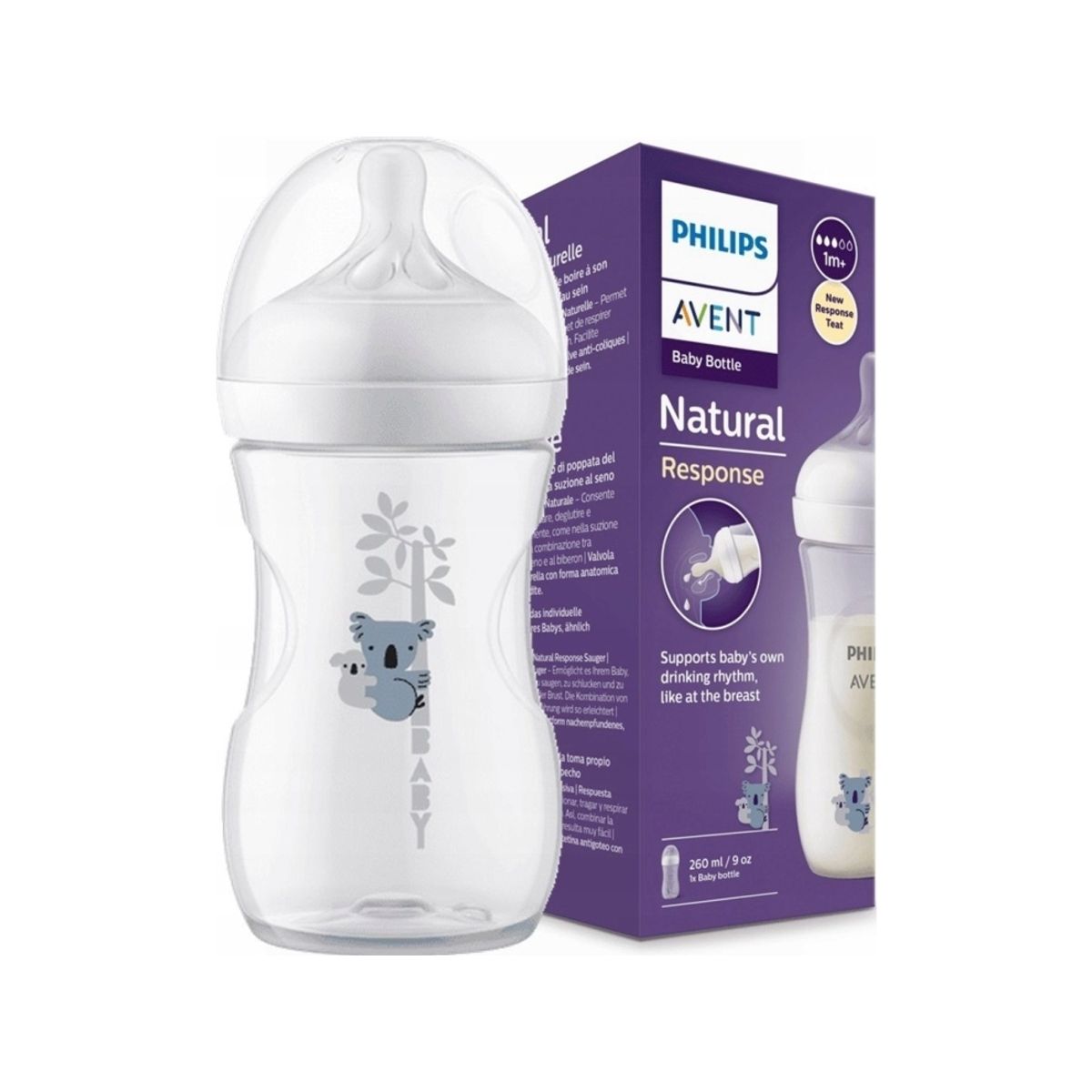 Avent Natural 2.0 Flaske 1M+ 260Ml (Scf033/17)