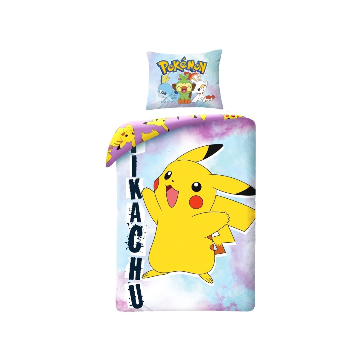 Pokemon Pikachu Sengetøj - 100 Procent Bomuld Model 2