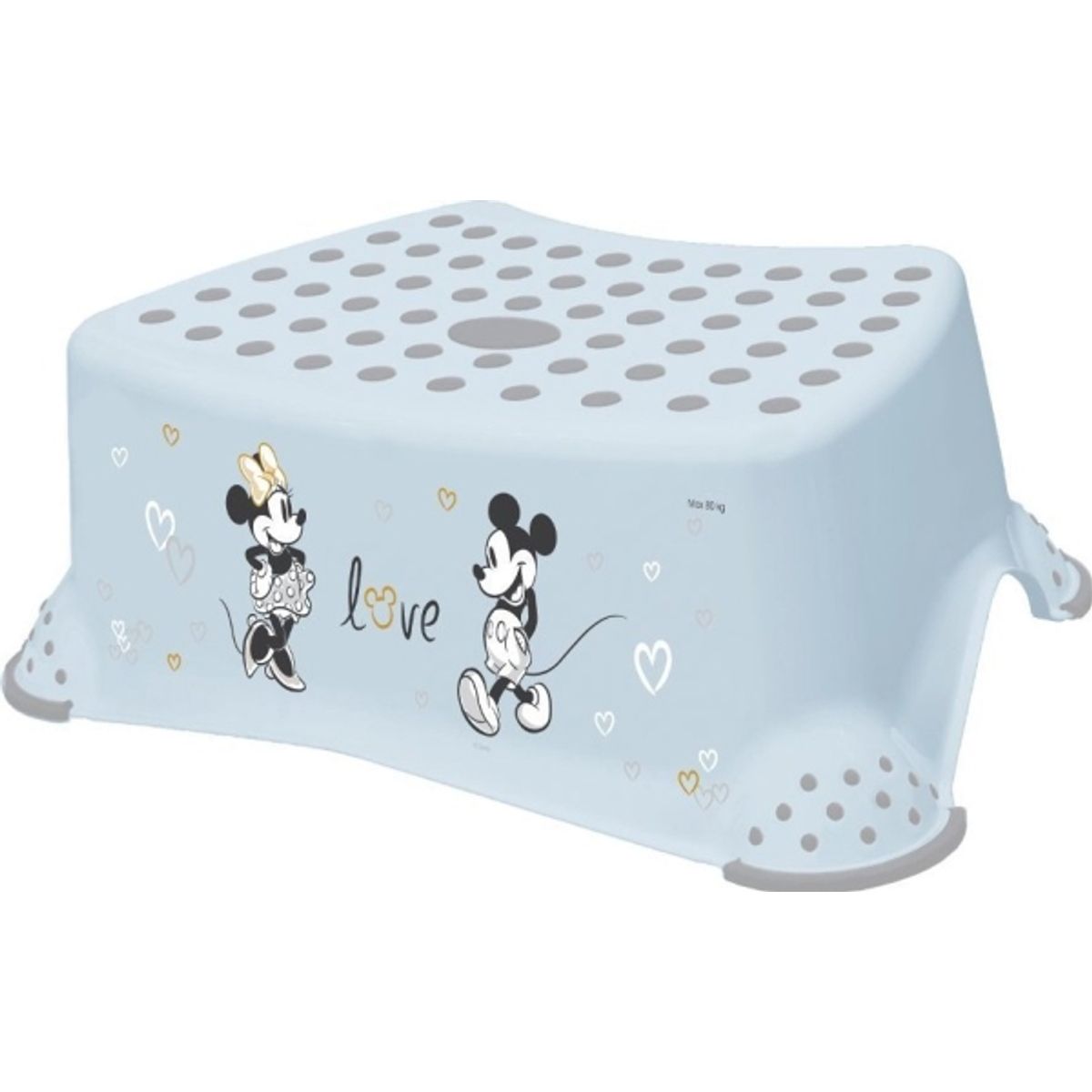 Keeeper Kids Tritthocker "Tomek Mickey", Pastell-Blau Tragkraft: 80 Kg, Oberfläche Und Füße Gummiert, - 1 Stück (1843168424700)