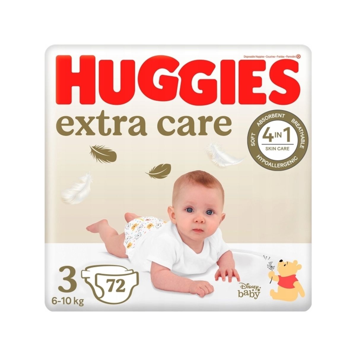 Huggies Huggies Diapers Extra Care 3, 6-10Kg, 72 Pcs., 2590051