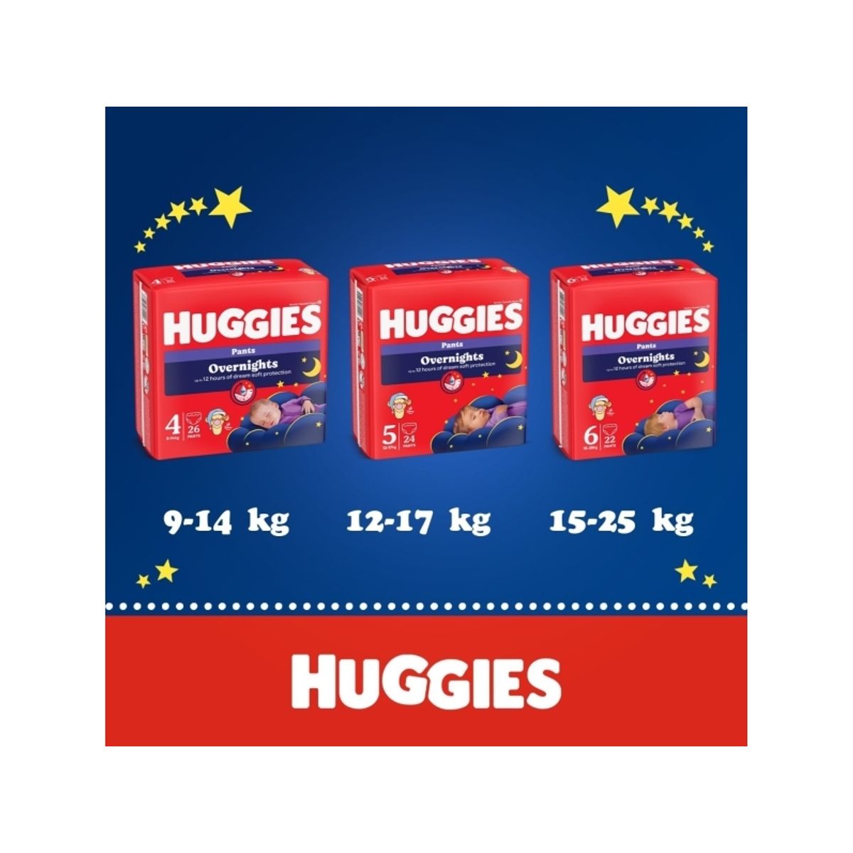 Huggies Diapers Overnight, 5 Dydis, 12-17 Kg, 24 Vnt, 2661902