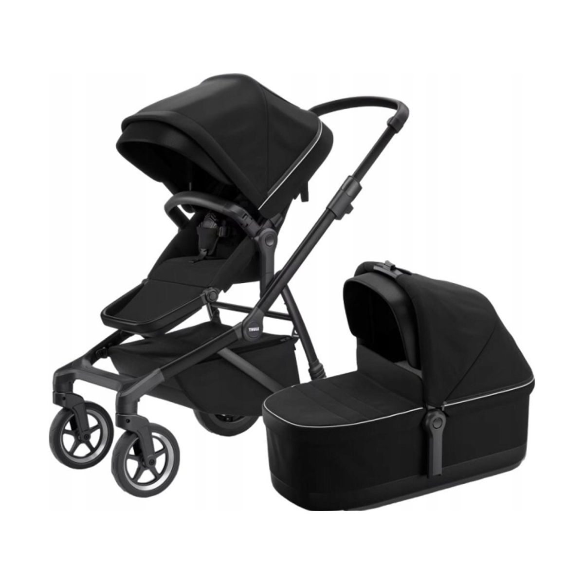 Thule Sleek Stroller+Carry Cot, Midnight Black/Black, 11000026