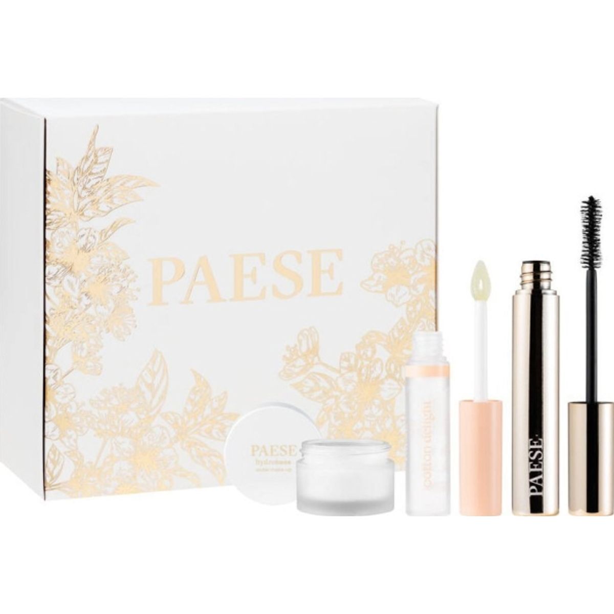 Paese_Set Perfect Liloosh Mascara 10 Ml + Let Fugtgivende Creme-Base 30 Ml + Cotton Delight Lipgloss 7,5 Ml