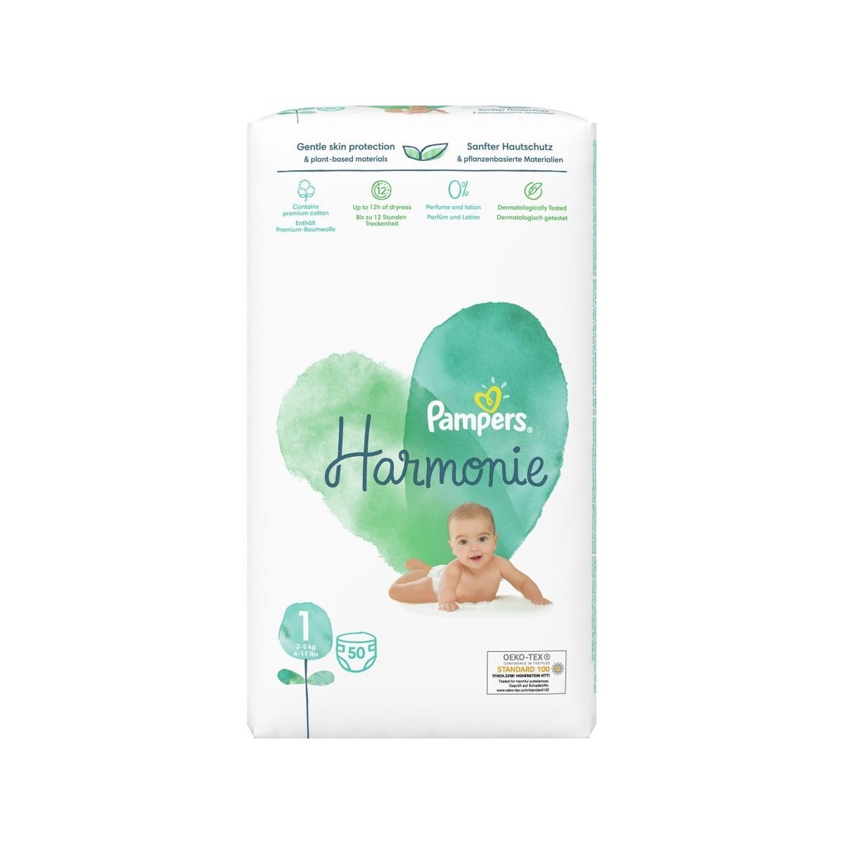 Pampers Harmonie, Size 1, 50 Pcs, Diapers, 2Kg-5Kg, 81754109