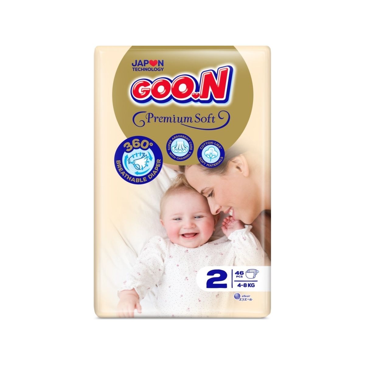 Goo.N Goo.N Premium Soft Diaper Tape _Size 4, 34 Pcs, 9-14 Kg