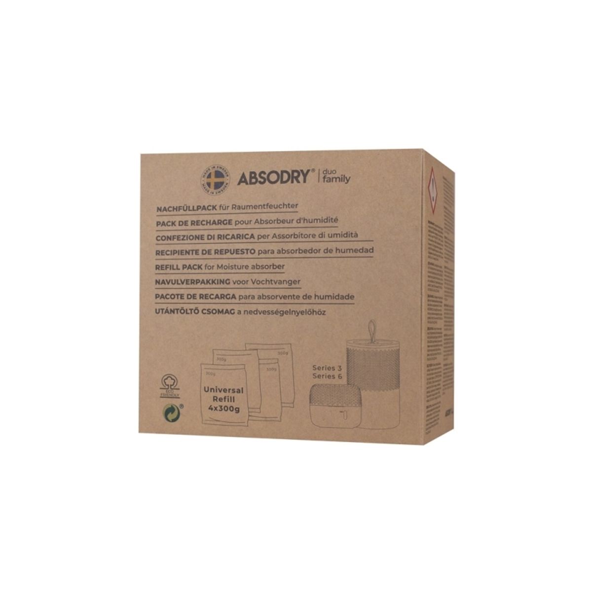 Absodry Duo Family Refill Bag 4X300g