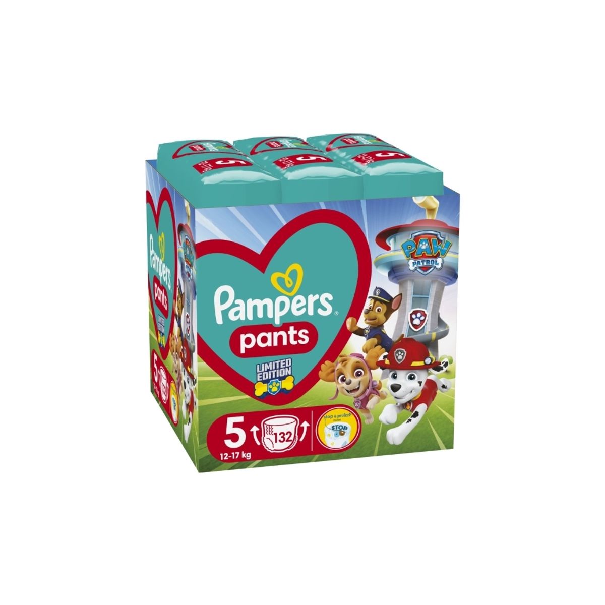 Pampers Pants Paw Patrol, Size 5, 132 Diapers, 81784213Duo