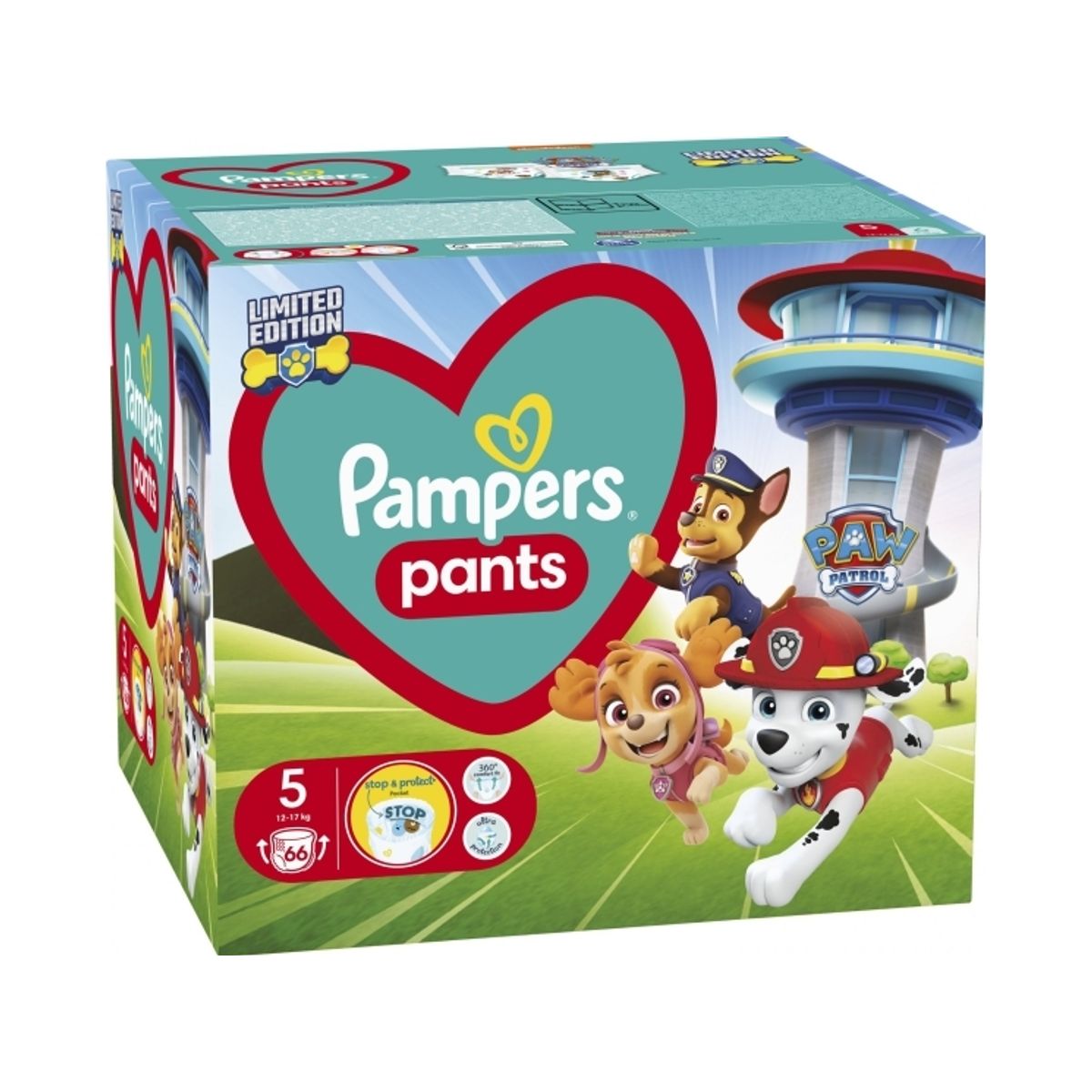 Pampers Active Baby Pants Bleer - Dog Patrol Pass, Str. 5, 12-17 Kg, 66 Stk.