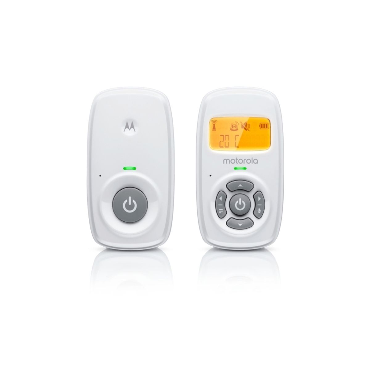 Motorola Am24, Dect Babytelefon, 300 M, Hvid, Ravfarvet, Batteri