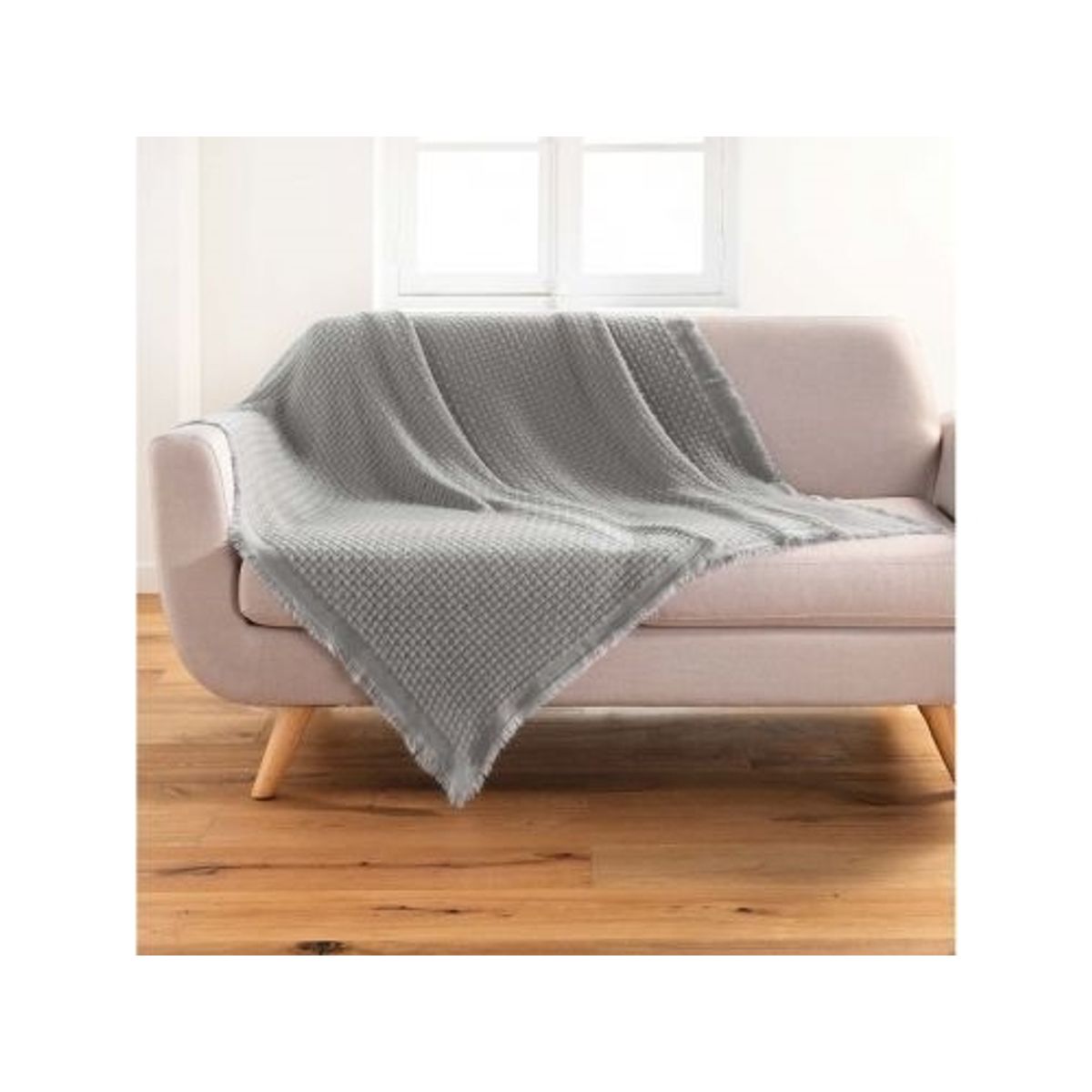 Douceur D`Interieur Pled Coraline Blanket - Gray 125X150