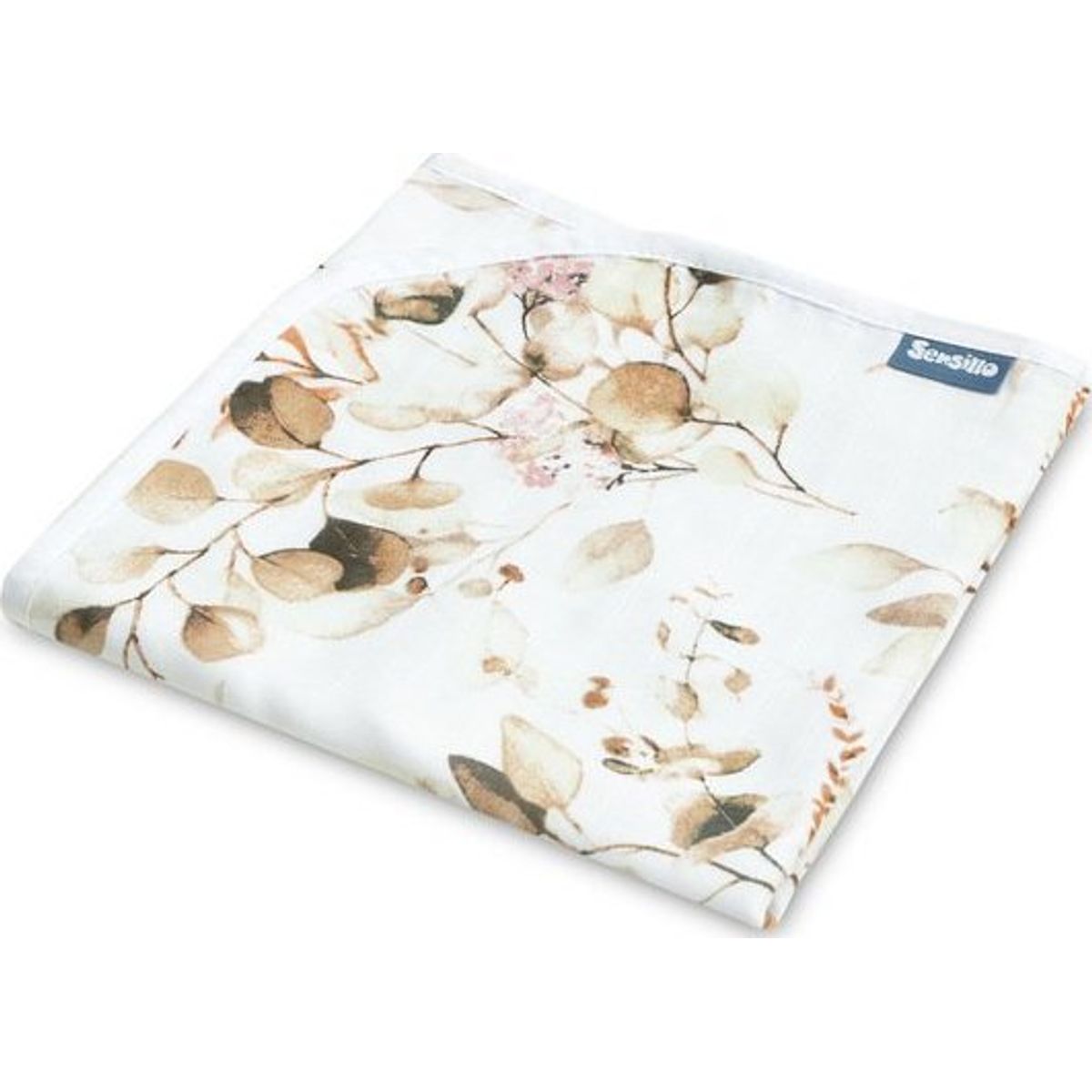 Sensillo Muslin Blanket Eucalyptus/White 80X100cm