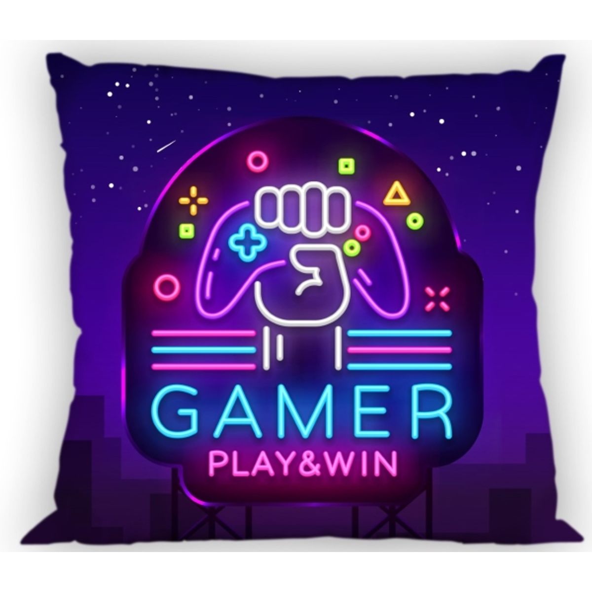 Gamer Neon Pudebetræk 40 X 40 Cm