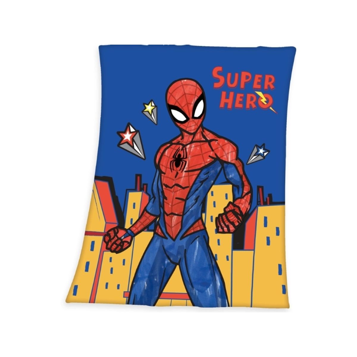 Spiderman Fleece Tæppe - 130 X 170 Cm