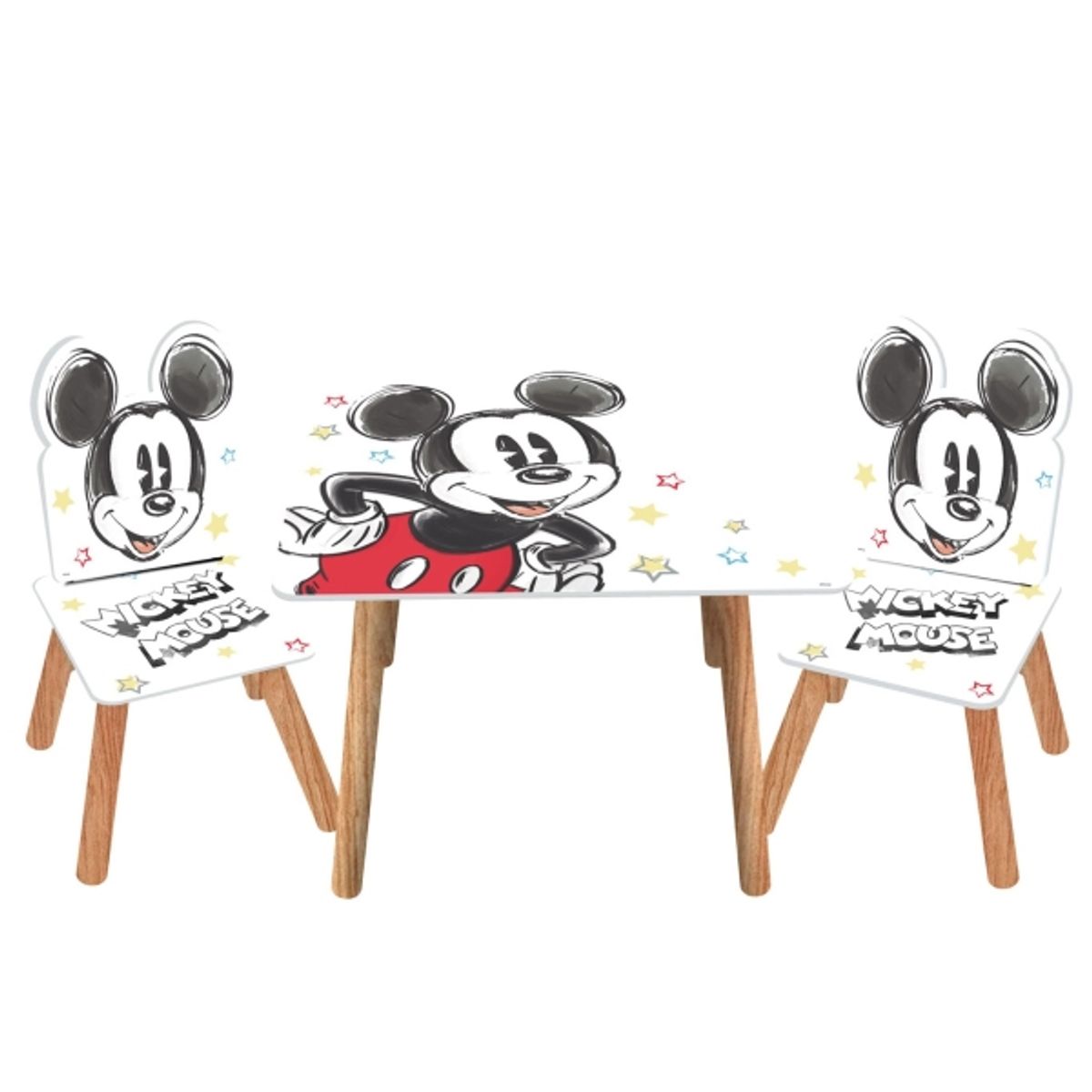 Disney Mickey Classic Træ Bord Med Stole