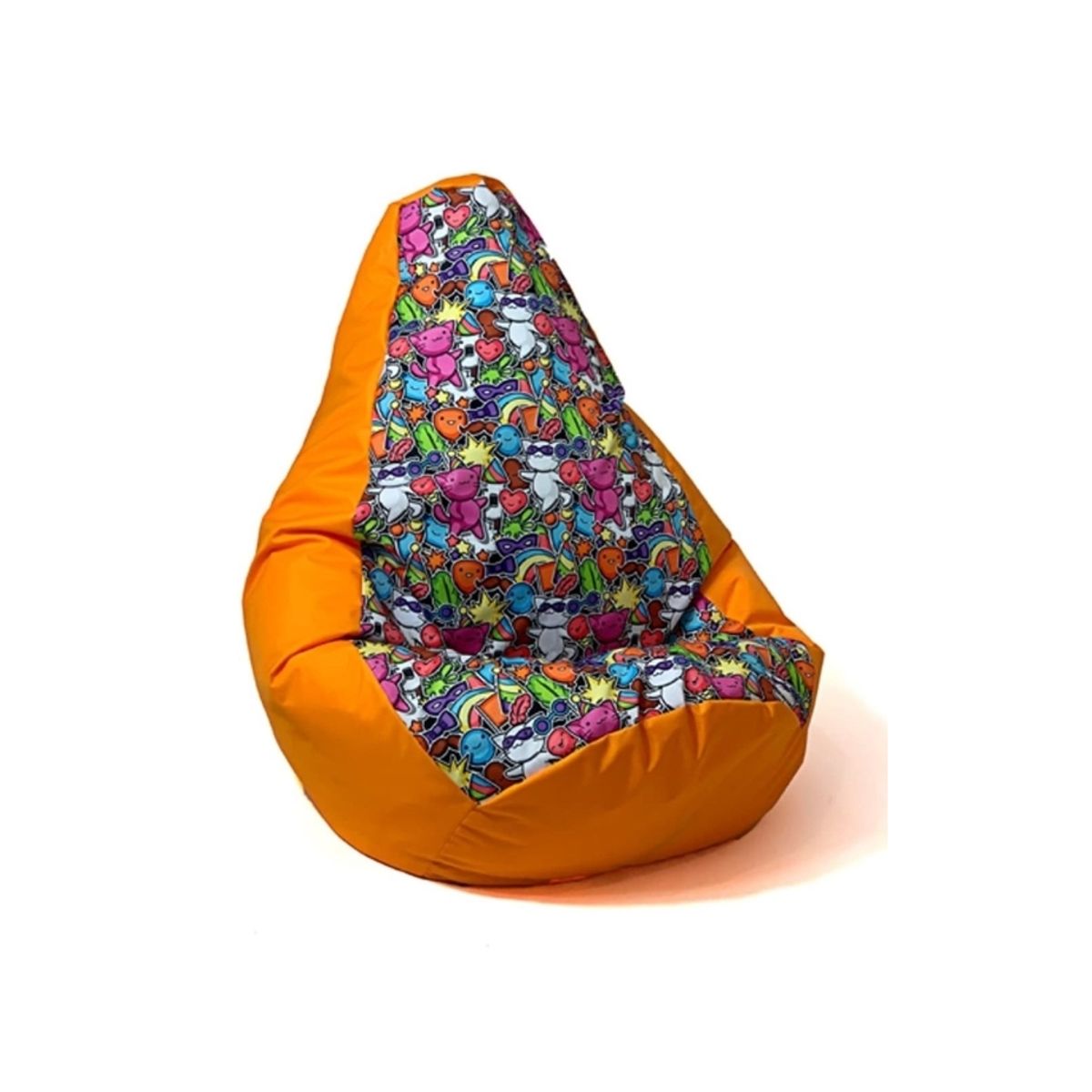 Sako Taske Pouffe Pæreprint Orange-Fairy 2 L 105 X 80 Cm