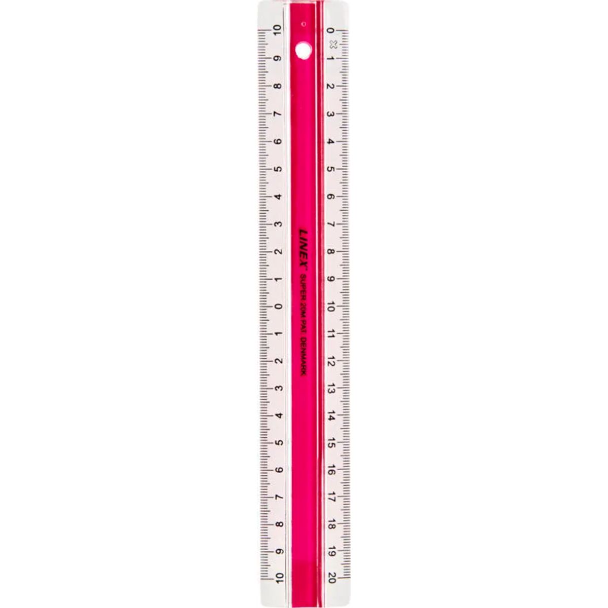 Lineal Linex super 20 cm pink