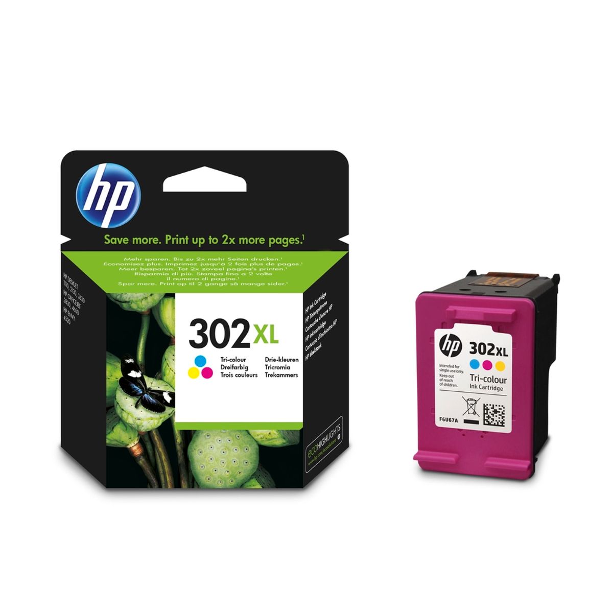 HP 302 xl color ink cartridge printerpatron