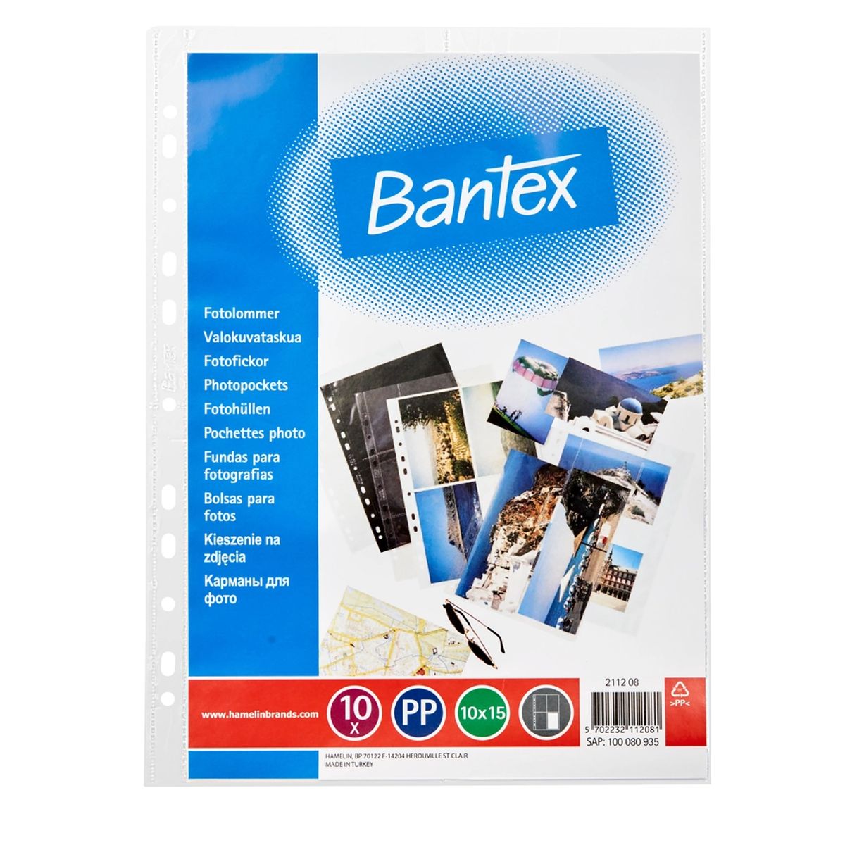 Fotolommer Bantex 10X15CM 10 stk