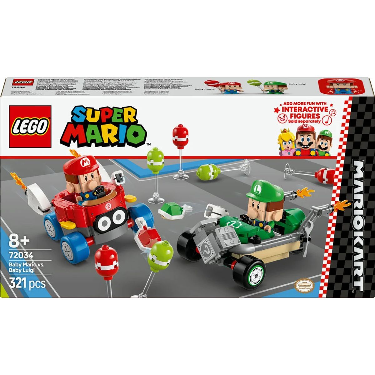 72034 LEGO Super Mario Mario Kartâ¢ - Baby Mario mod Baby Luigi