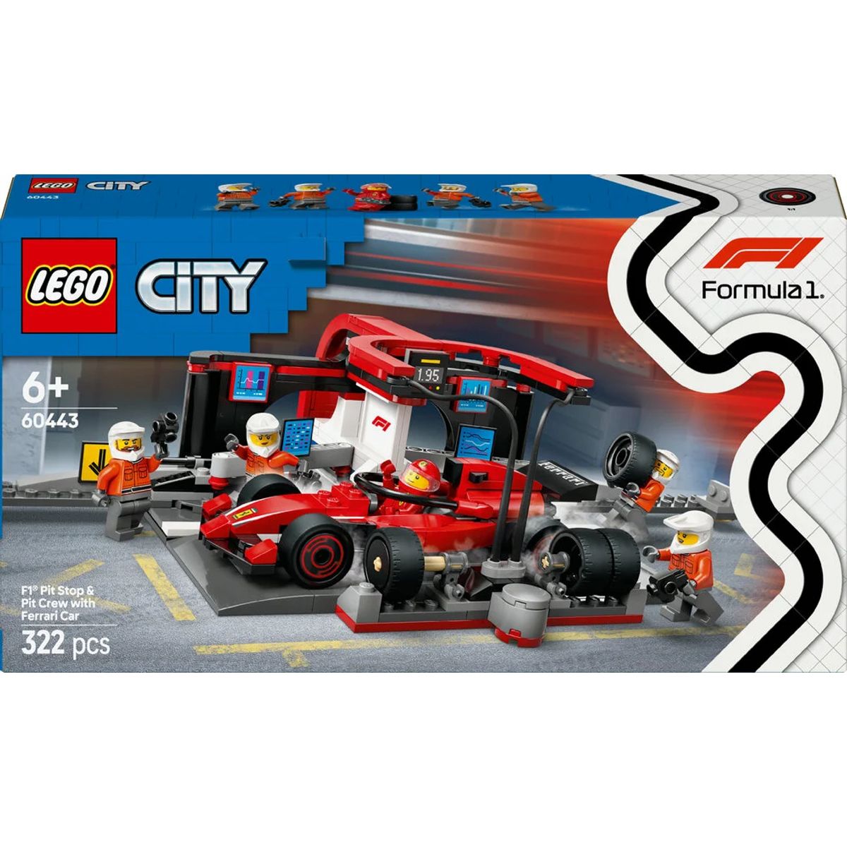 60443 LEGO City F1 ®-pitstop og pitcrew med Ferrari-bil