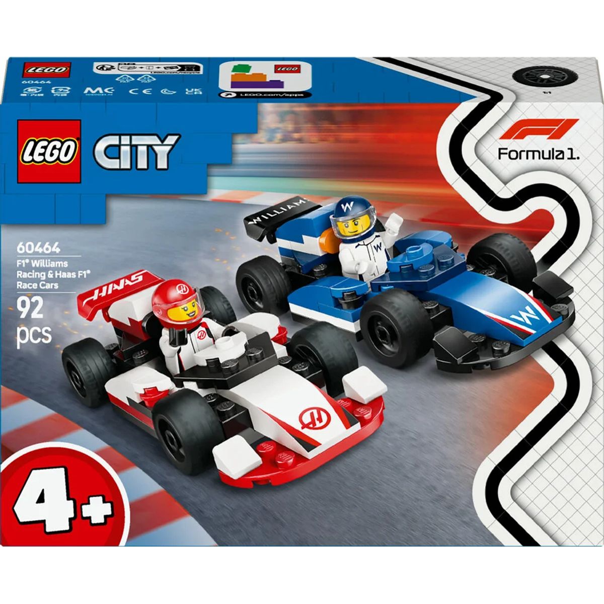 60464 LEGO City F1 ® Williams Racing og Haas F1 ®-racerbiler