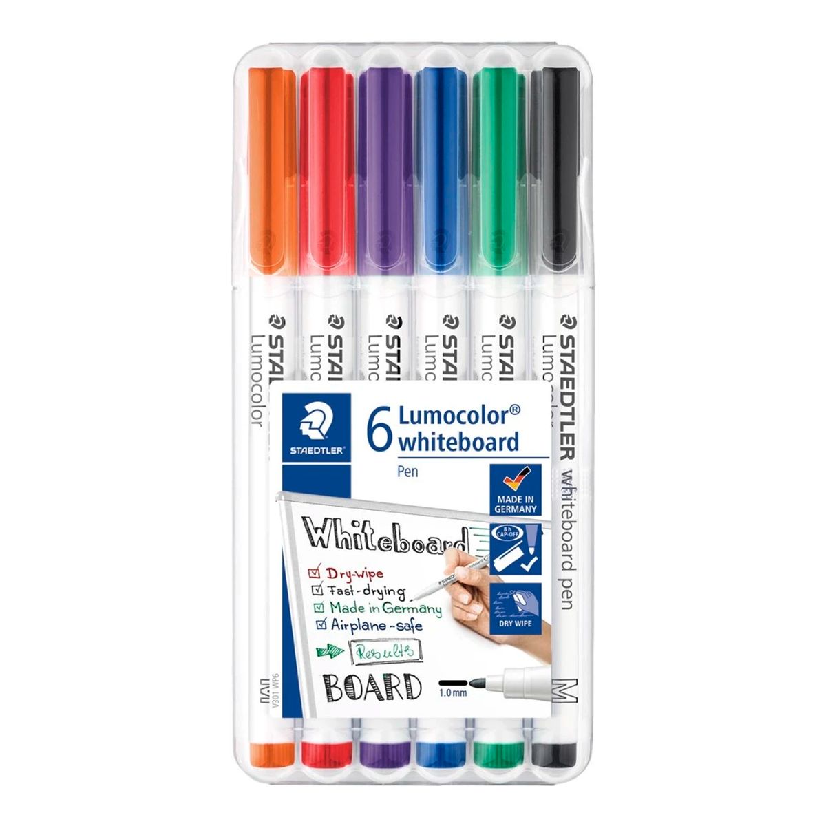 Whiteboardmarker Staedtler 6 asst farver 1mm