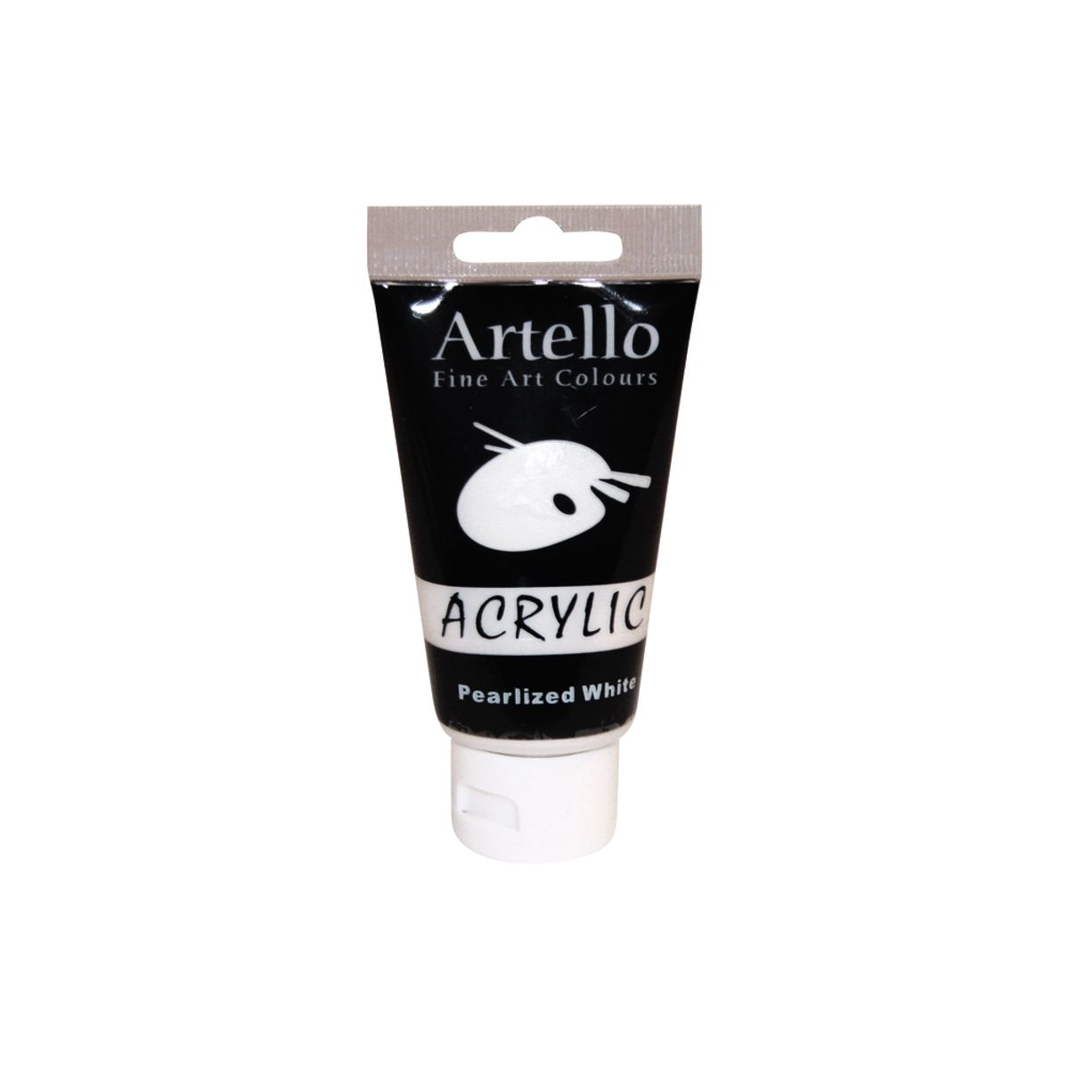 Akrylmaling Artello hvid pearlized 75ml